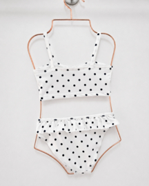 Sunny Dots Bikini Set incl. haarband - Wit