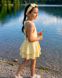 Butterfly Bow Jurkje incl. haarband - Geel