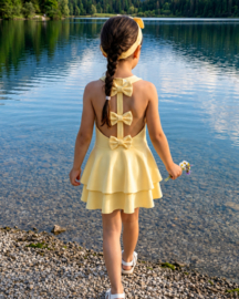 Butterfly Bow Jurkje incl. haarband - Geel