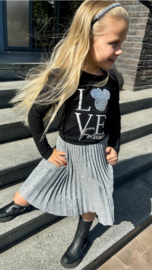 Plissé glitter rok