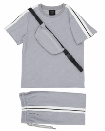 ICON Monogram Stripe Summer Set - Gray