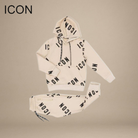Joggingset ICON All Over Logo - Zand