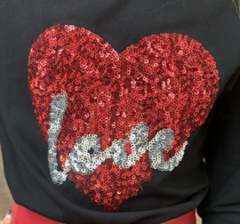 Longsleeve Glitter Love Hart
