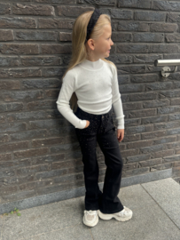 Longsleeve met Glimmende Steentjes | Wit