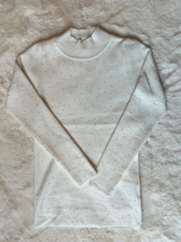 Longsleeve met Glimmende Steentjes | Wit