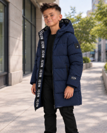 ICON Arctic Long Puffer - Navy Blue