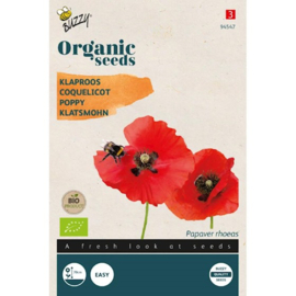 Buzzy® Organic Papaver, Klaproos Rood (BIO)