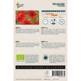 Buzzy® Organic Papaver, Klaproos Rood (BIO)