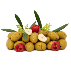 Olive Verdi Aglio & Peperoni Denocciolate 3kg