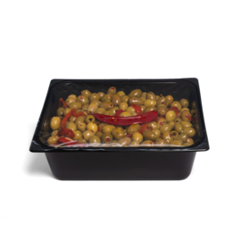 Olive Verdi Aglio & Peperoni Denocciolate 3kg