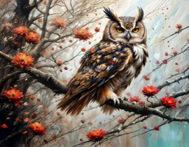 Uil Herfst Diamond Painting