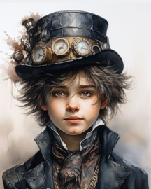 Steampunk jongen Diamond Painting