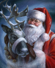 Kerstman Rendier Diamond Painting full