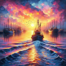 Vissers boten Diamond Painting