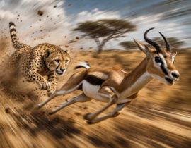 Cheetah en gazelle Diamond Painting