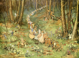 Elven Optocht Diamond Painting full