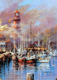 Haven en Vuurtoren Diamond Painting