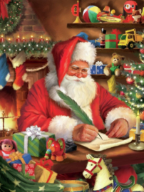 Kerstman schrijft Diamond Painting full