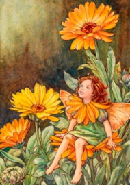 Goudsbloem Fee Diamond Painting full