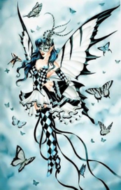Zwart Wit Elf Diamond Painting full