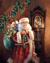 Kerstman in hal Diamond Painting full