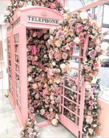 Bloemen Telefooncel Diamond Painting full