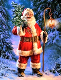 Kerstman Lamp Diamond Painting full