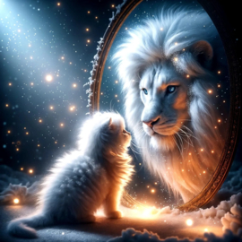 Spiegel beeld Diamond Painting