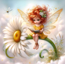 Elfje met bloem Diamond Painting