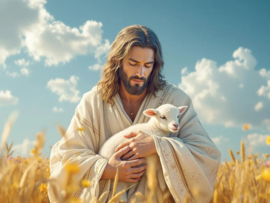 Jezus met lam Diamond Painting
