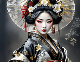 Jonge Geisha Diamond Painting