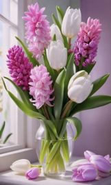 Bloemen in vaas Diamond Painting