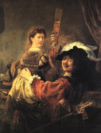 Rembrandt en Saskia Diamond Painting full