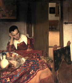 Vermeer slapende jonge vrouw Diamond Painting
