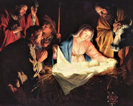 Kerststal Diamond Painting full