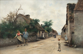 Hagborg August straat in Bretagne Diamond Painting
