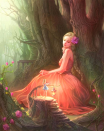 Vrouw met Feetje Diamond Painting