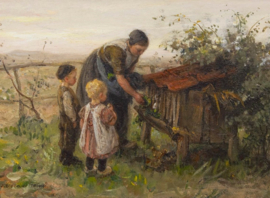 Jan Zoetelief Tromp konijntjes voeren Diamond Painting