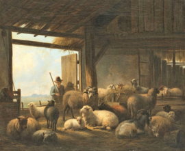 Ravenswaay schapen op stal Diamond Painting