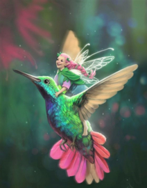 Elfje Kolibrie Diamond Painting full