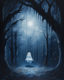 Spookje op schommel Diamond Painting