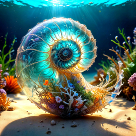 Nautilus schelp Diamond Painting