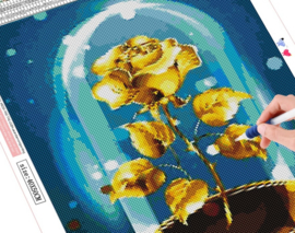 Gouden Roos Diamond Painting full
