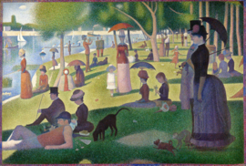 Seurat Zondag Zomer Oever Diamond Painting full