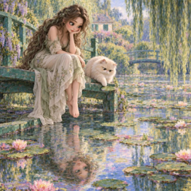 Cartoon Monet waterlelies Diamond Painting