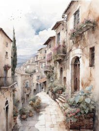 Straatje in Italië Diamond Painting