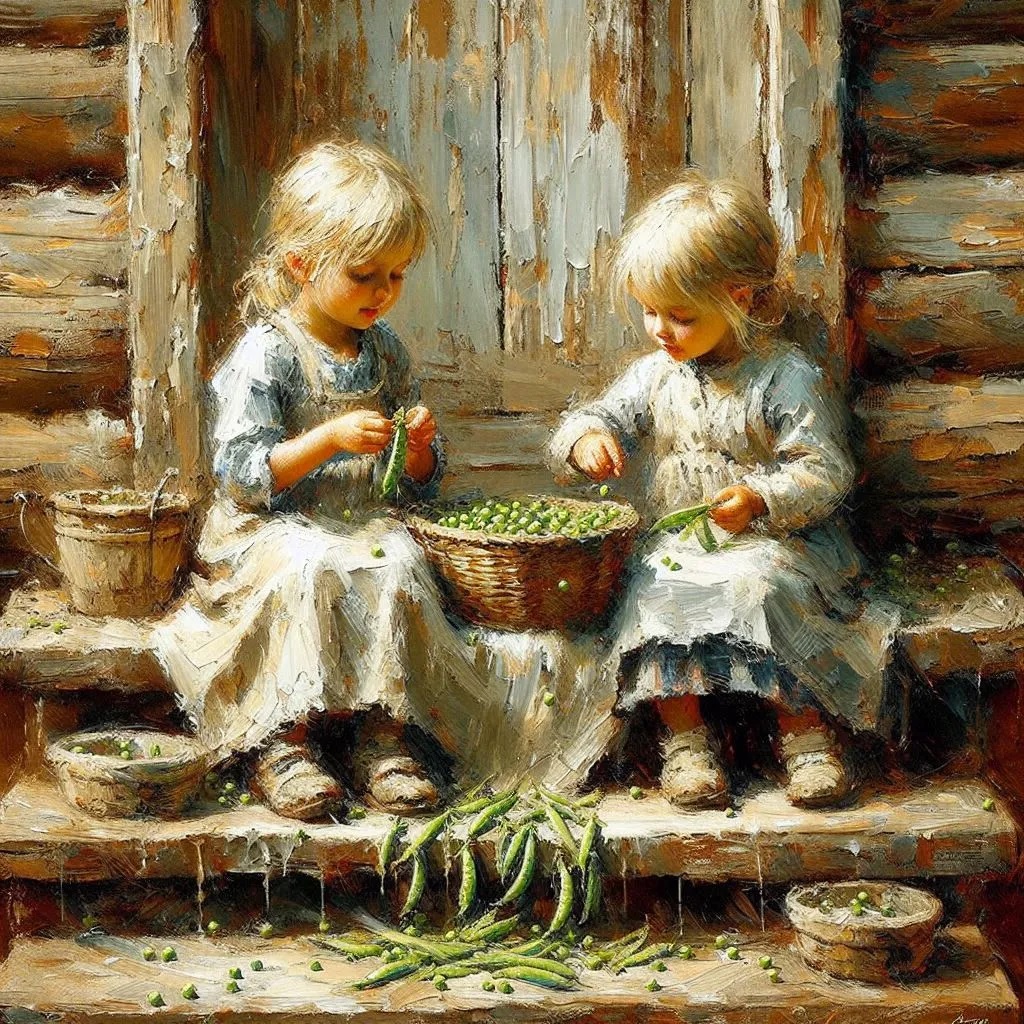 Boontjes doppen Diamond Painting