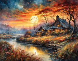 Mooi landschap Diamond Painting