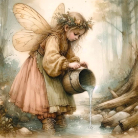 Elfje met emmer Diamond Painting