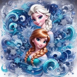 Anna en Elsa Diamond Painting